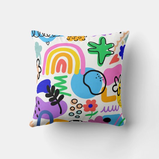 Happy and colorful abstract designs kussen (Achterkant)