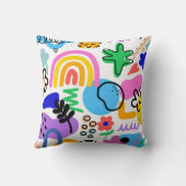 Happy and colorful abstract designs kussen (Achterkant)