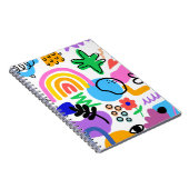 Happy and colorful abstract designs notitieboek (Rechterzijde)