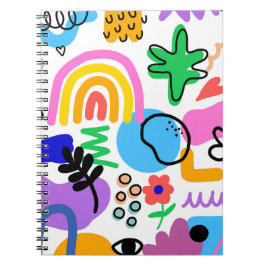 Happy and colorful abstract designs notitieboek