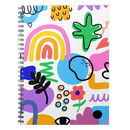 Happy and colorful abstract designs notitieboek (Voorkant)