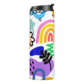 Happy and colorful abstract designs thermosbeker (Gedraaid links)