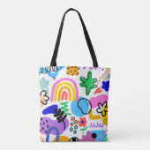 Happy and colorful abstract designs tote bag (Achterkant)