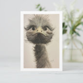 Happy and Confident Emu Note Kaart/Hartelijk dank Bedankkaart (Staand voorkant)