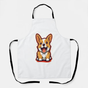 Happy and Cute Corgi - Schattig ontwerp voor Dog L Schort