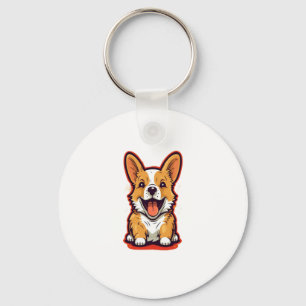 Happy and Cute Corgi - Schattig ontwerp voor Dog L Sleutelhanger