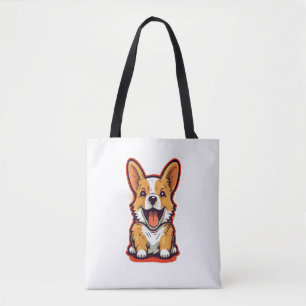 Happy and Cute Corgi - Schattig ontwerp voor Dog L Tote Bag