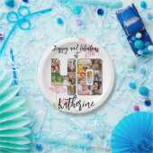 Happy and Fabulous 40th Birthday Multi Photo Papieren Bordje (Feest)