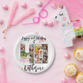 Happy and Fabulous 40th Birthday Multi Photo Papieren Bordje (Feest)