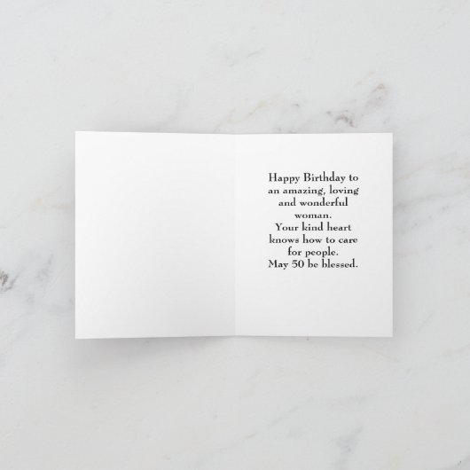 Happy and Fabulous 50th Birthday Multi Photo Kaart (Binnen)