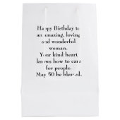 Happy and Fabulous 50th Birthday Multi Photo Medium Cadeauzakje (Achterkant)