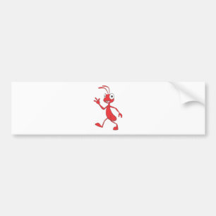Happy and Friendly Ant Walking Bumpersticker