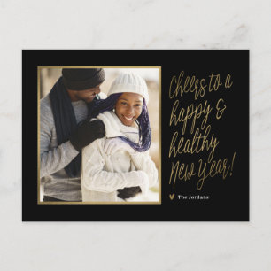 Happy and Healthy New Year Photo Briefkaart