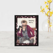 Happy and Healthy nieuwjaarsgroet Kaart (Gele Bloem)