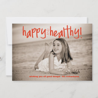 Happy and Healthy Red met foto achterzijde