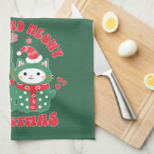 Happy and Meowy Christmas Cats 1 Theedoek (Quarter Fold)