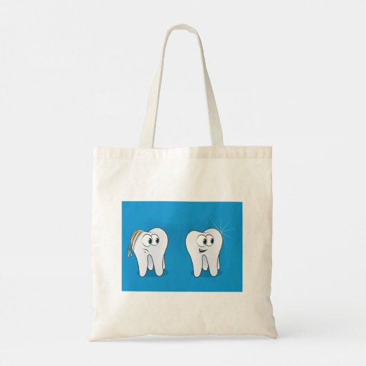 Happy and Sad Teeth Tote Bag (Achterkant)