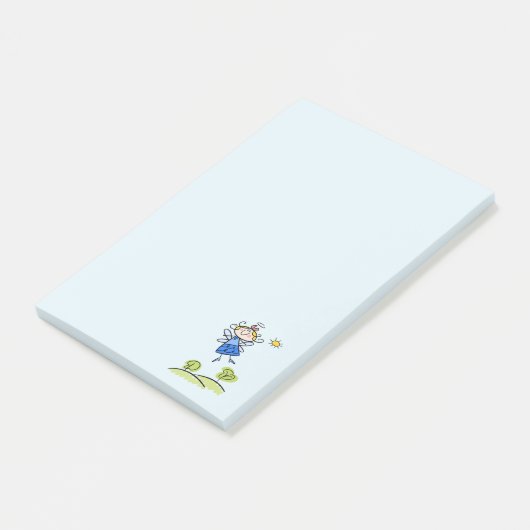 Happy Angel Fairy Jumping en Dansend Buiten Post-it® Notes (Schuin)