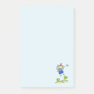 Happy Angel Fairy Jumping en Dansend Buiten Post-it® Notes