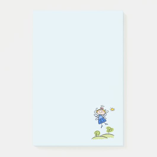 Happy Angel Fairy Jumping en Dansend Buiten Post-it® Notes (Voorkant)