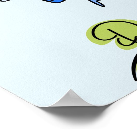 Happy Angel Fairy Jumping en Dansend Buiten Poster (Hoek)