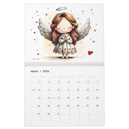 Happy Angels – Glückliche Engel 2026 Kalender (Mar 2026)