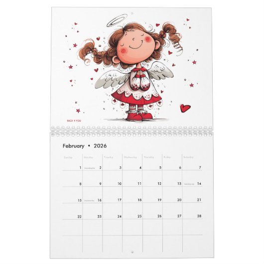 Happy Angels – Glückliche Engel 2026 Kalender (Feb 2026)