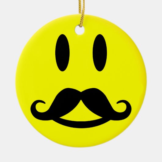 Happy & Angry Mustache ornament (Voorkant)