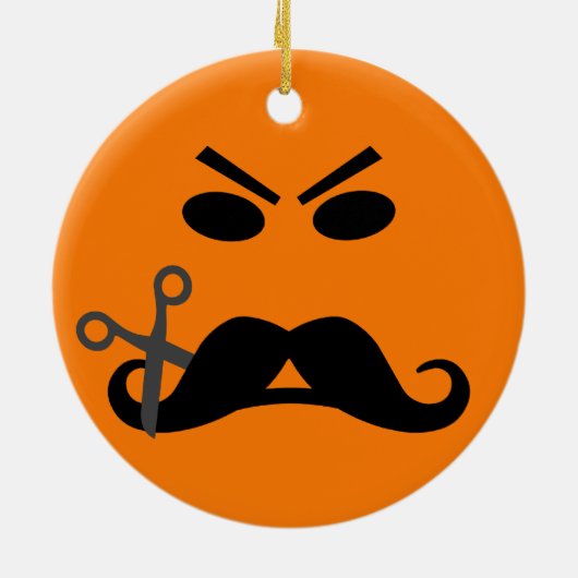Happy & Angry Mustache ornament (Achterkant)