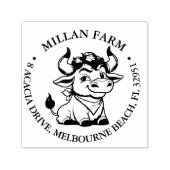 Happy Angus Bull thema Zelfinktende Stempel (Design)