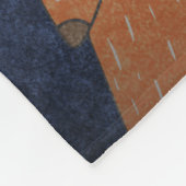 Happy animal vos-patroon fleece deken (Hoek)