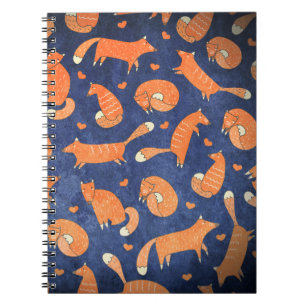 Happy animal vos-patroon notitieboek