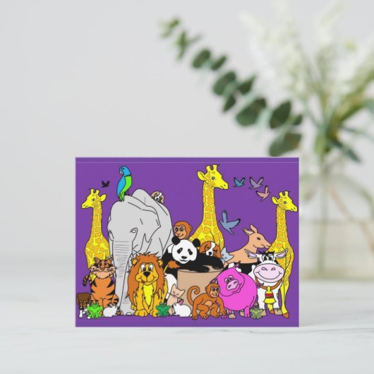 Happy Animals Briefkaart (Staand voorkant)