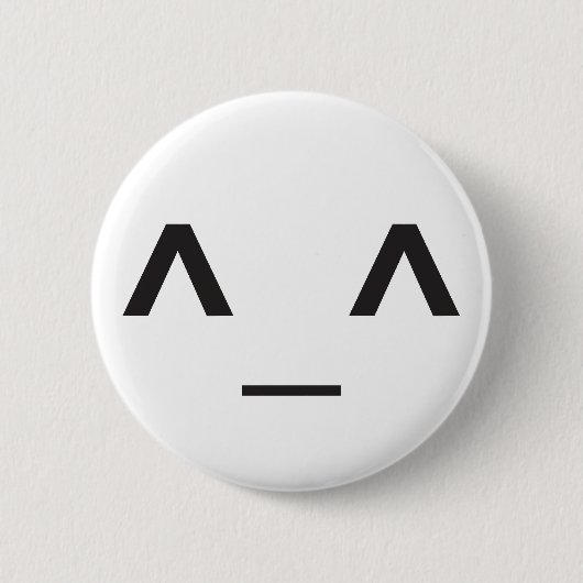 Happy Anime Face Ronde Button 5,7 Cm (Voorkant)