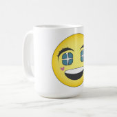 Happy anime gezicht koffiemok (Voorkant links)