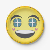 Happy anime gezicht papieren bordje (Voorkant)