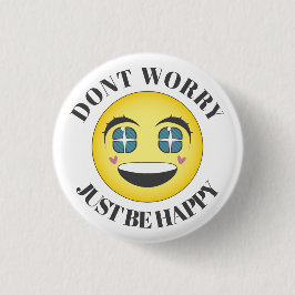 Happy anime gezicht ronde button 3,2 cm