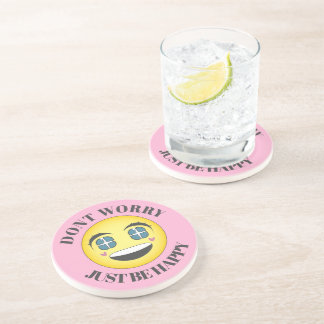 Happy anime gezicht zandsteen onderzetter