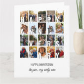 Happy Anniversary 20 Wedding Photo Collage Kaart (Voorkant)