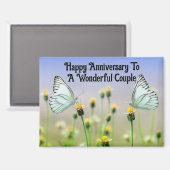 Happy Anniversary Butterflies Magnet (Voorkant / Achterkant)