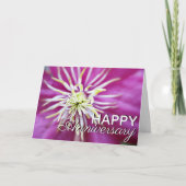 "Happy Anniversary" Clematis Card Kaart (Voorkant)