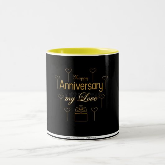 **HAPPY ANNIVERSARY** COFFEE MUG TWEEKLEURIGE KOFFIEMOK (Center)