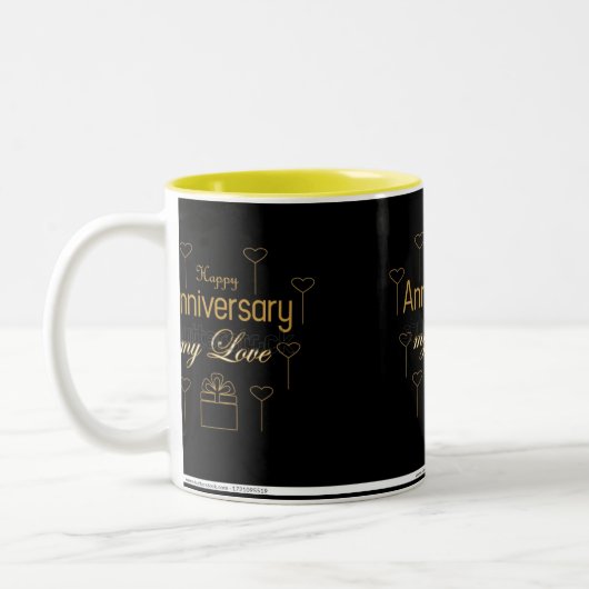 **HAPPY ANNIVERSARY** COFFEE MUG TWEEKLEURIGE KOFFIEMOK (Links)