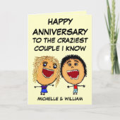 Happy Anniversary Craziest Couple I know Kaart (Voorkant)