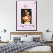 Happy Anniversary Custom Canvas Afdruk (Insitu (Slaapkamer))