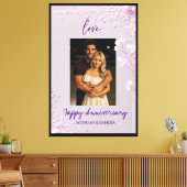 Happy Anniversary Custom Canvas Afdruk (Insitu (Woonkamer))