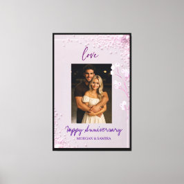 Happy Anniversary Custom Canvas Afdruk