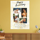 Happy Anniversary Custom Collage Canvas Afdruk (Insitu (Woonkamer))