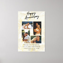 Happy Anniversary Custom Collage Canvas Afdruk