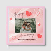 Happy Anniversary Custom Photo Guest Book Gastenboek (Voorkant)